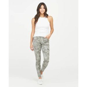 SPANX Green Camo Cargo Ankle Pants